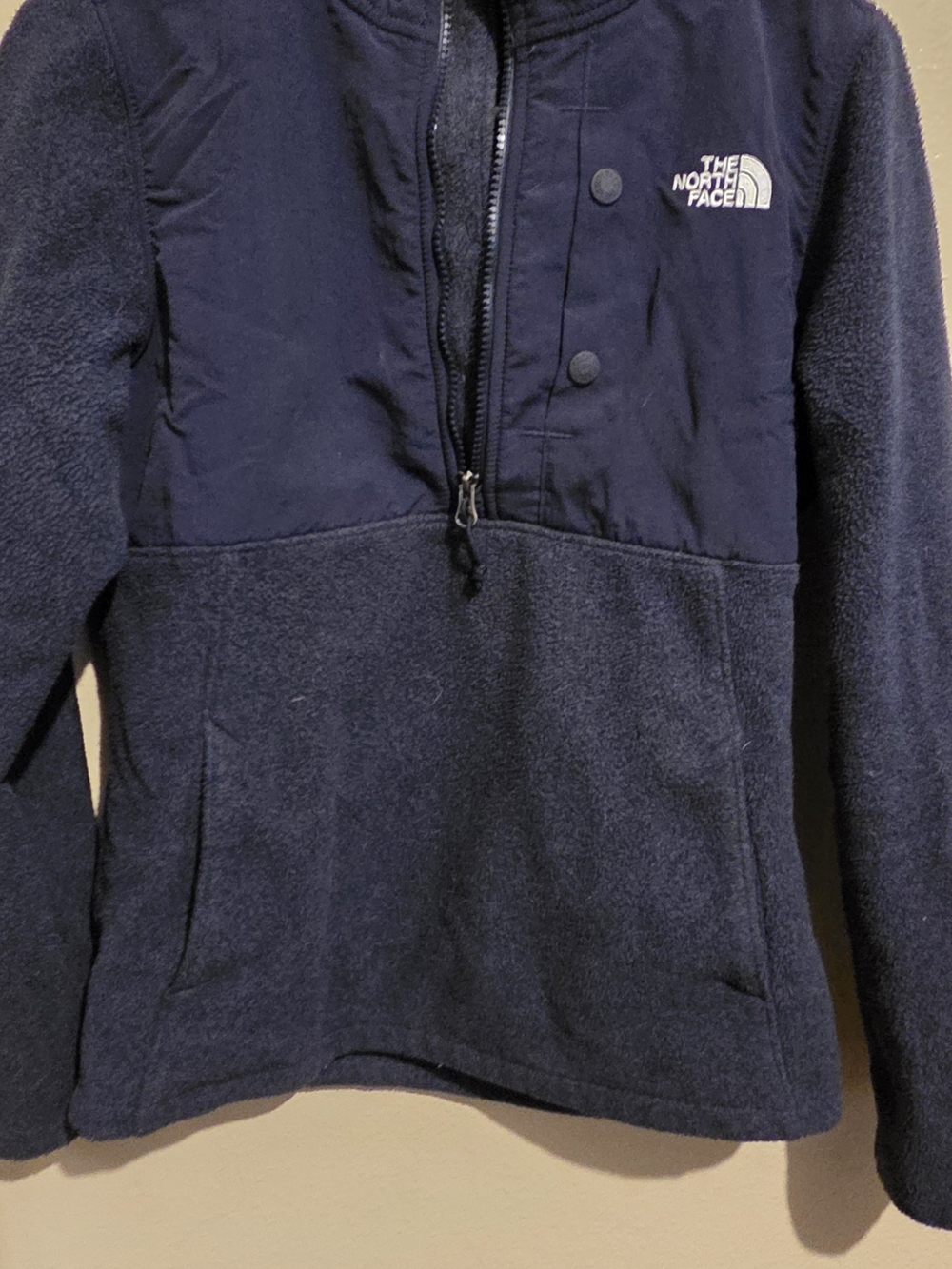 The North Face Navy Blue Fleece Pullover Jacket